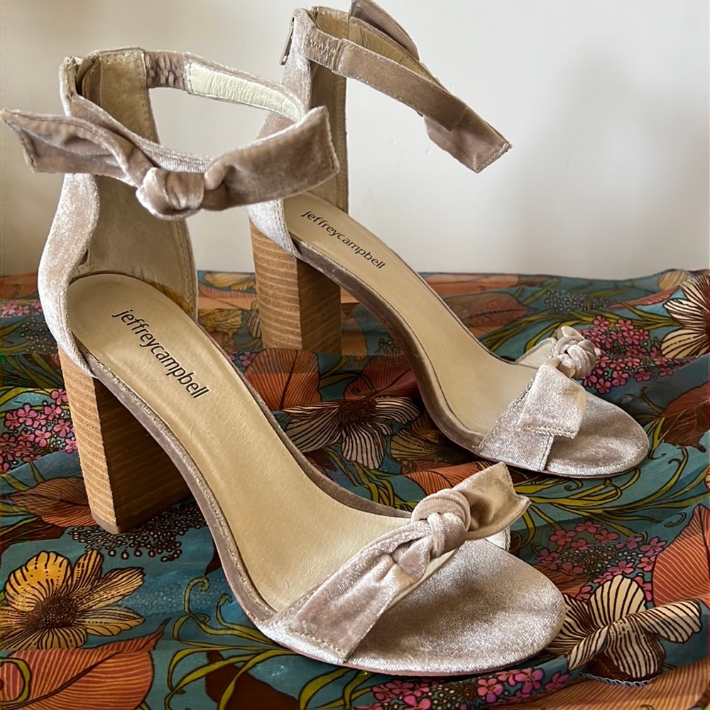 Jeffery Campbell velvet heel